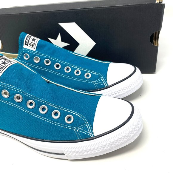 Converse Womens CTAS SLIP On Low Top Sneaker Blue Bright Spruce Size 6.5 170158F - Picture 7 of 11